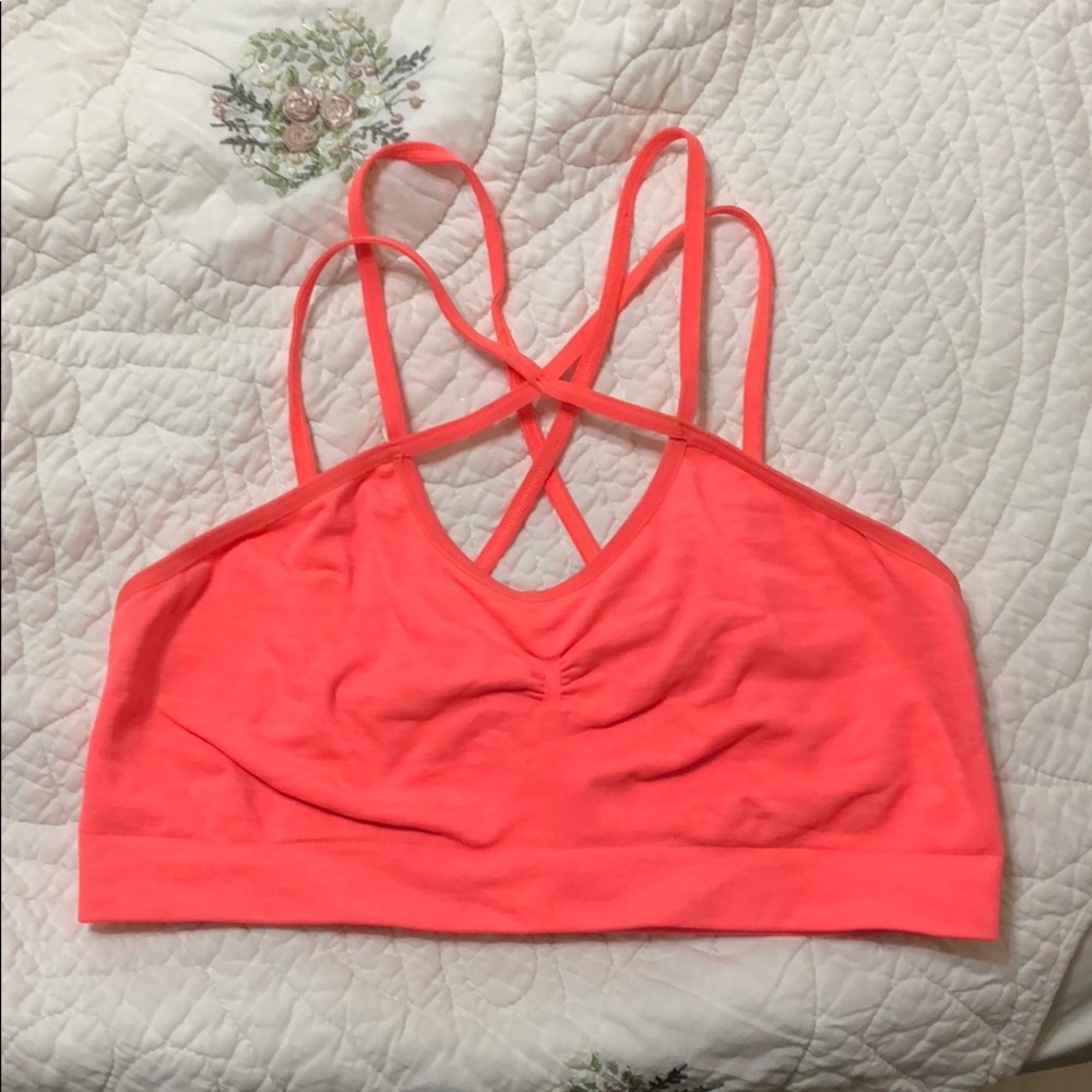 Sweaty Betty neon orange sports bra